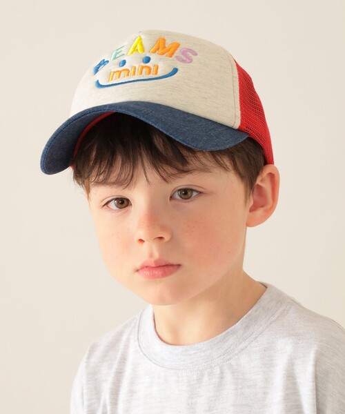 BEAMS mini(ビームスミニ)の「スマイル メッシュ. CAP 2025SS(90~150cm)(キャップ・キッズ・ブルー/レッド/ピンク/ベージュ・ONE SIZE)」の16枚目の写真