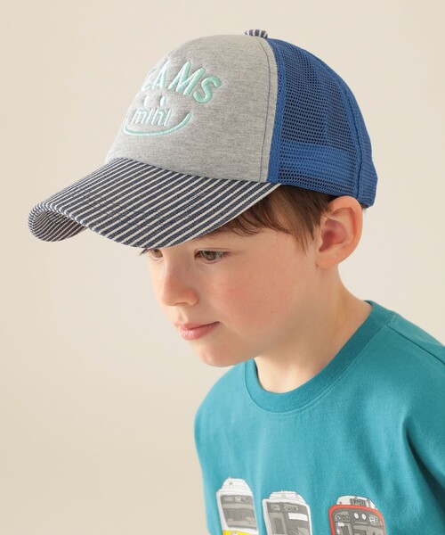 BEAMS mini(ビームスミニ)の「スマイル メッシュ. CAP 2025SS(90~150cm)(キャップ・キッズ・ブルー/レッド/ピンク/ベージュ・ONE SIZE)」の17枚目の写真
