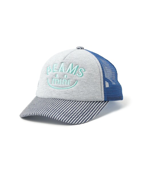 BEAMS mini(ビームスミニ)の「スマイル メッシュ. CAP 2025SS(90~150cm)(キャップ・キッズ・ブルー/レッド/ピンク/ベージュ・ONE SIZE)」の8枚目の写真