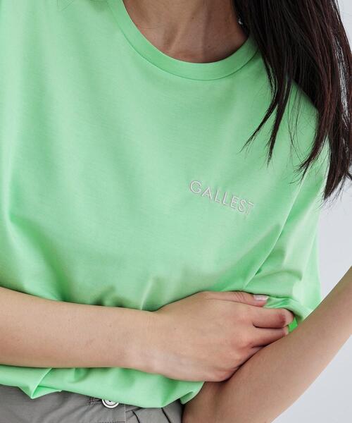 GALLEST（ギャレスト）の「クロップド丈ロゴTシャツ（Tシャツ/カットソー・レディース・ブラウン系その他/グリーン系/ホワイト/ブラック・38）」の9枚目の写真