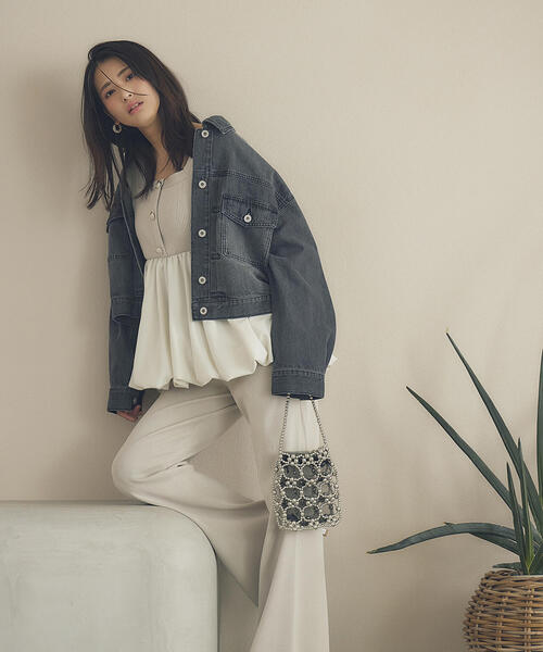 PROPORTION BODY DRESSING(プロポーションボディドレッシング)の「ニットフレアーパンツ / 1215130318(その他パンツ・レディース・ベージュ/ブラック・FREE)」の18枚目の写真