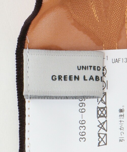 green label relaxing(グリーンレーベルリラクシング)の「ジャカード メロー スカーフ(バンダナ/スカーフ・レディース・ブラック/オレンジ・FREE)」の9枚目の写真