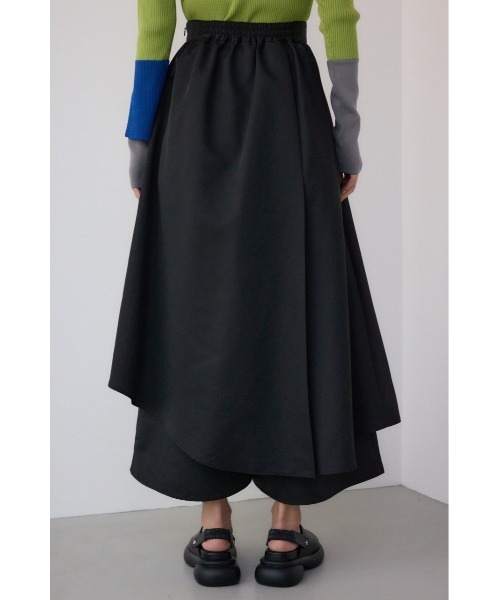 PLUS(プラス)の「【PLUS】タックドレープワイドパンツ(スカート・レディース・カーキ/ブラック・MEDIUM/SMALL)」の9枚目の写真