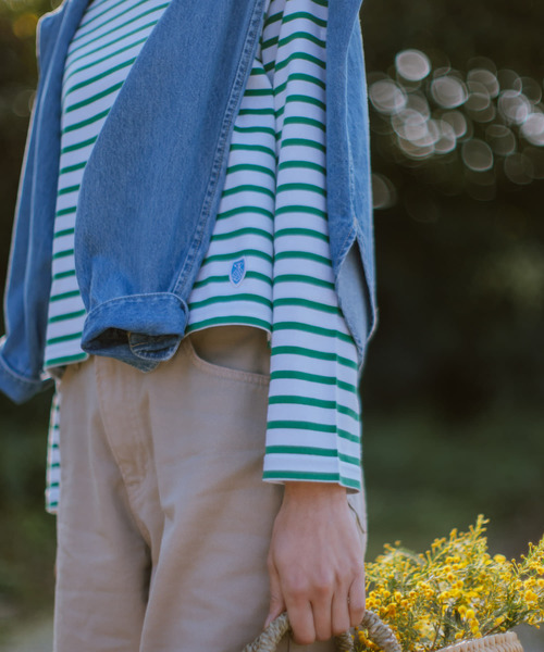 ORCIVAL(オーシバル)の「『別注』ORCIVAL×DOORS ボーダーロングスリーブTシャツ(Tシャツ/カットソー・レディース・ブルー系その他/パープル系その他/ピンク系その他/ホワイト系その他/グリーン系その他・ONE)」の10枚目の写真