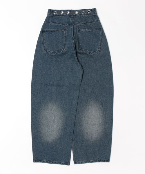 Figments（フィグメンツ）の「アイレットバギーデニム（デニムパンツ・レディース・ブルー/ブラック・SMALL/MEDIUM/LARGE）」の10枚目の写真