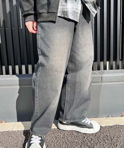 Figments（フィグメンツ）の「アイレットバギーデニム（デニムパンツ・レディース・ブルー/ブラック・SMALL/MEDIUM/LARGE）」の8枚目の写真