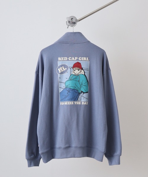 Red Cap Girl（レッドキャプガール）の「RED CAP GIRL 裏毛HALFZIP（スウェット・メンズ・ブラック/ブルー/グレー/ネイビー/ホワイト・M/L）」の5枚目の写真