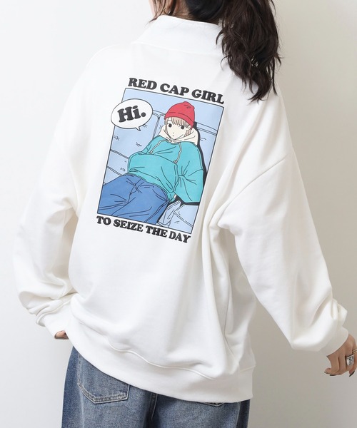 Red Cap Girl（レッドキャプガール）の「RED CAP GIRL 裏毛HALFZIP（スウェット・メンズ・ブラック/ブルー/グレー/ネイビー/ホワイト・M/L）」の13枚目の写真