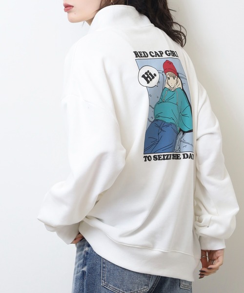 Red Cap Girl（レッドキャプガール）の「RED CAP GIRL 裏毛HALFZIP（スウェット・メンズ・ブラック/ブルー/グレー/ネイビー/ホワイト・M/L）」の14枚目の写真