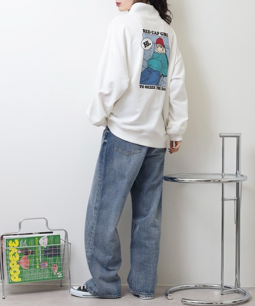 Red Cap Girl（レッドキャプガール）の「RED CAP GIRL 裏毛HALFZIP（スウェット・メンズ・ブラック/ブルー/グレー/ネイビー/ホワイト・M/L）」の16枚目の写真