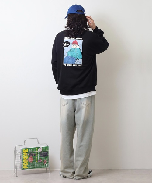 Red Cap Girl（レッドキャプガール）の「RED CAP GIRL 裏毛HALFZIP（スウェット・メンズ・ブラック/ブルー/グレー/ネイビー/ホワイト・M/L）」の22枚目の写真