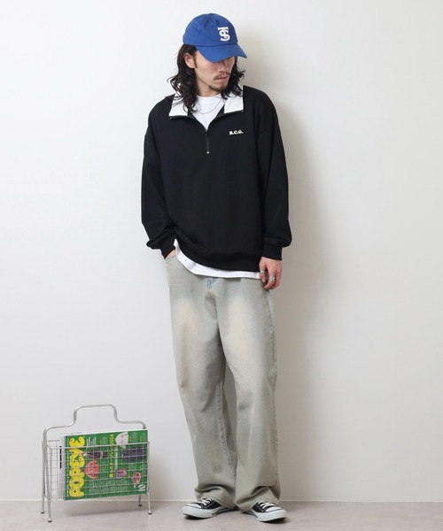 Red Cap Girl（レッドキャプガール）の「RED CAP GIRL 裏毛HALFZIP（スウェット・メンズ・ブラック/ブルー/グレー/ネイビー/ホワイト・M/L）」の21枚目の写真