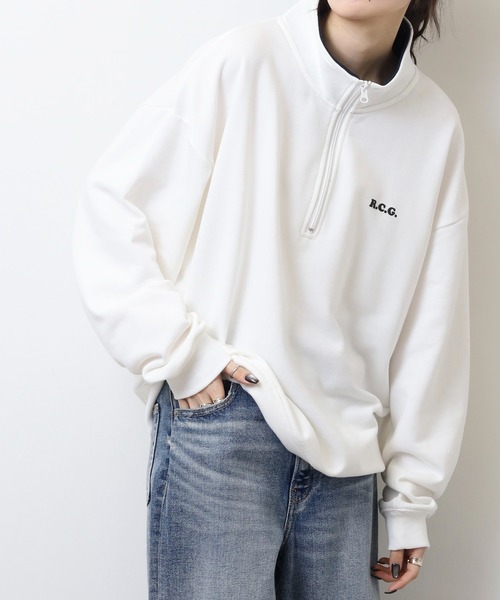 Red Cap Girl（レッドキャプガール）の「RED CAP GIRL 裏毛HALFZIP（スウェット・メンズ・ブラック/ブルー/グレー/ネイビー/ホワイト・M/L）」の11枚目の写真