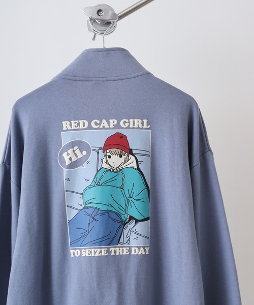 Red Cap Girl（レッドキャプガール）の「RED CAP GIRL 裏毛HALFZIP（スウェット・メンズ・ブラック/ブルー/グレー/ネイビー/ホワイト・M/L）」の10枚目の写真
