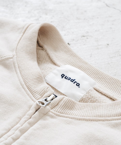 quadro（クオドロ）の「裏毛長袖ZIPクルーカーデ（カーディガン/ボレロ・メンズ・ダークグレー/グレー/クリーム・MEDIUM/LARGE）」の7枚目の写真