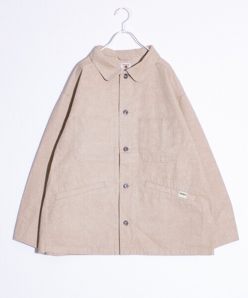 FREDY MAC（フレディーマック）の「【FREDYMAC/フレディマック】ピグメントツイル カバーオール（ブルゾン・メンズ・チャコールグレー/ベージュ/ブルー・M）」の2枚目の写真