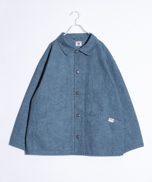 FREDY MAC（フレディーマック）の「【FREDYMAC/フレディマック】ピグメントツイル カバーオール（ブルゾン・メンズ・チャコールグレー/ベージュ/ブルー・M）」の3枚目の写真