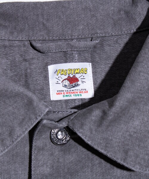 FREDY MAC（フレディーマック）の「【FREDYMAC/フレディマック】ピグメントツイル カバーオール（ブルゾン・メンズ・チャコールグレー/ベージュ/ブルー・M）」の8枚目の写真