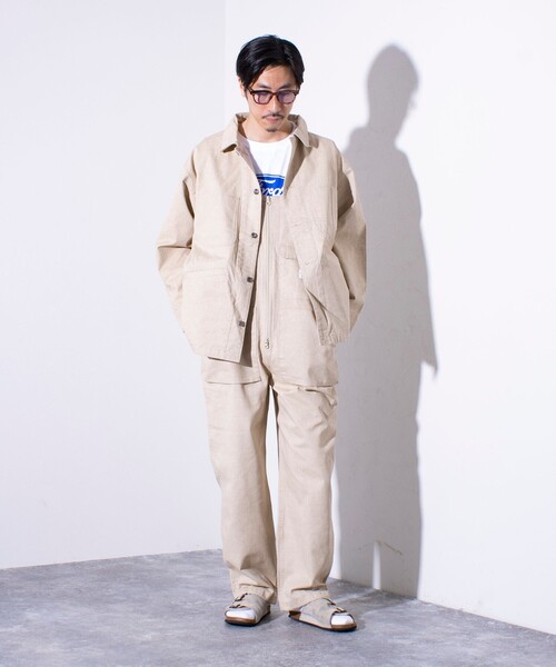 FREDY MAC（フレディーマック）の「【FREDYMAC/フレディマック】ピグメントツイル カバーオール（ブルゾン・メンズ・チャコールグレー/ベージュ/ブルー・M）」の15枚目の写真