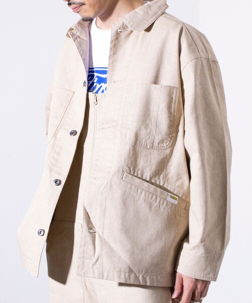 FREDY MAC（フレディーマック）の「【FREDYMAC/フレディマック】ピグメントツイル カバーオール（ブルゾン・メンズ・チャコールグレー/ベージュ/ブルー・M）」の17枚目の写真
