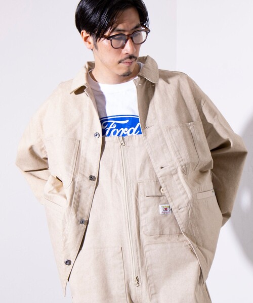 FREDY MAC（フレディーマック）の「【FREDYMAC/フレディマック】ピグメントツイル カバーオール（ブルゾン・メンズ・チャコールグレー/ベージュ/ブルー・M）」の19枚目の写真