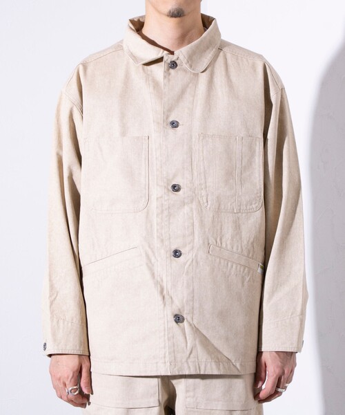 FREDY MAC（フレディーマック）の「【FREDYMAC/フレディマック】ピグメントツイル カバーオール（ブルゾン・メンズ・チャコールグレー/ベージュ/ブルー・M）」の6枚目の写真