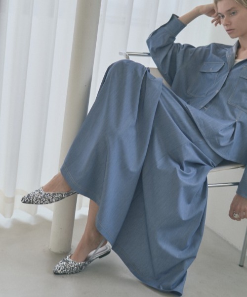 Muel Chic(ミュエルシック)の「Kelsey soft denim skirt ケルシーソフトデニムスカート(スカート・レディース・ライトインディゴブルー/ダークインディゴブルー/ブラック・FREE)」の20枚目の写真