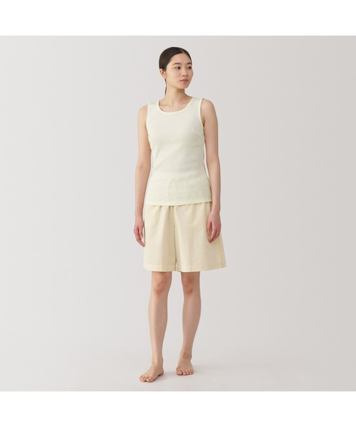 無印良品（ムジルシリョウヒン）の「婦人　コットンストレッチリブブラタンクトップ（インナーウェア/肌着・レディース・ブラック/オフホワイト/ダークベージュ/ブルー系・XL/S/M/L）」の14枚目の写真