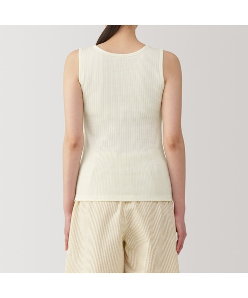 無印良品（ムジルシリョウヒン）の「婦人　コットンストレッチリブブラタンクトップ（インナーウェア/肌着・レディース・ブラック/オフホワイト/ダークベージュ/ブルー系・XL/S/M/L）」の16枚目の写真