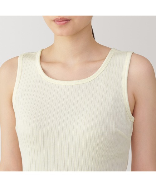 無印良品（ムジルシリョウヒン）の「婦人　コットンストレッチリブブラタンクトップ（インナーウェア/肌着・レディース・ブラック/オフホワイト/ダークベージュ/ブルー系・XL/S/M/L）」の17枚目の写真