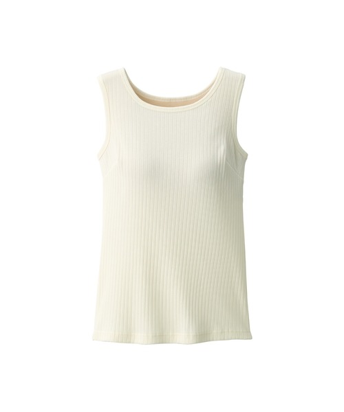 無印良品（ムジルシリョウヒン）の「婦人　コットンストレッチリブブラタンクトップ（インナーウェア/肌着・レディース・ブラック/オフホワイト/ダークベージュ/ブルー系・XL/S/M/L）」の20枚目の写真