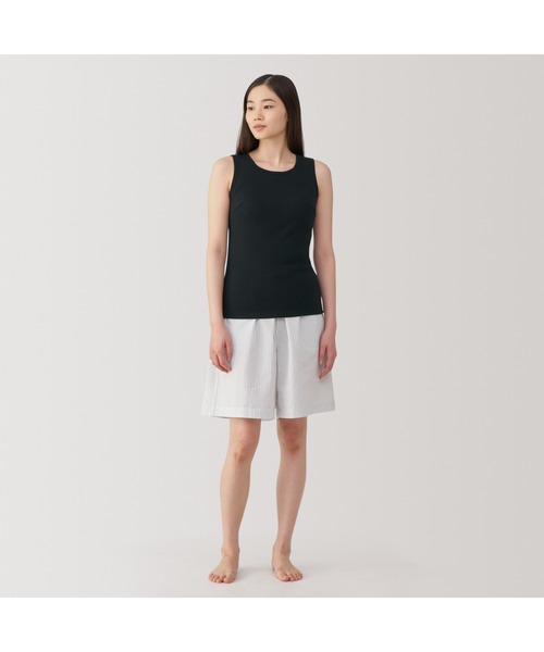 無印良品（ムジルシリョウヒン）の「婦人　コットンストレッチリブブラタンクトップ（インナーウェア/肌着・レディース・ブラック/オフホワイト/ダークベージュ/ブルー系・XL/S/M/L）」の22枚目の写真