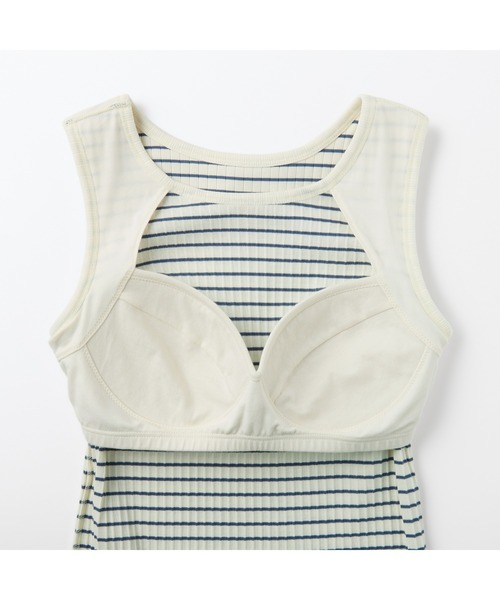 無印良品（ムジルシリョウヒン）の「婦人　コットンストレッチリブブラタンクトップ（インナーウェア/肌着・レディース・ブラック/オフホワイト/ダークベージュ/ブルー系・XL/S/M/L）」の10枚目の写真