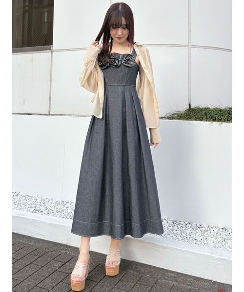 MERCURYDUO（マーキュリーデュオ）の「バックタックスタンドカラーシャツ（シャツ/ブラウス・レディース・ライトブルー/オフホワイト/ベージュ・FREE）」の13枚目の写真