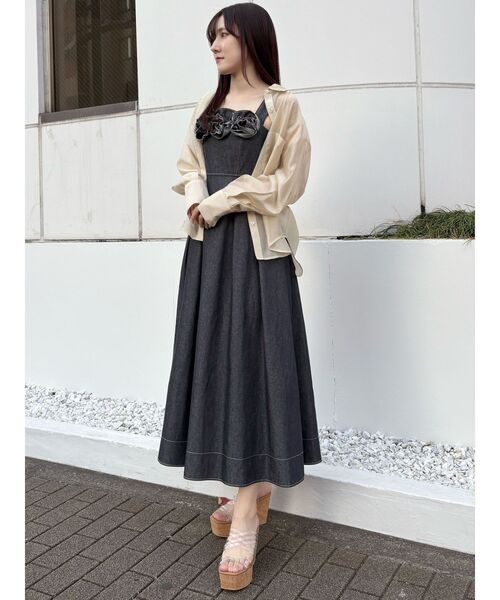 MERCURYDUO（マーキュリーデュオ）の「バックタックスタンドカラーシャツ（シャツ/ブラウス・レディース・ライトブルー/オフホワイト/ベージュ・FREE）」の15枚目の写真