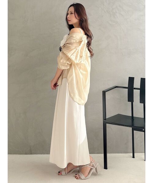 MERCURYDUO（マーキュリーデュオ）の「バックタックスタンドカラーシャツ（シャツ/ブラウス・レディース・ライトブルー/オフホワイト/ベージュ・FREE）」の19枚目の写真