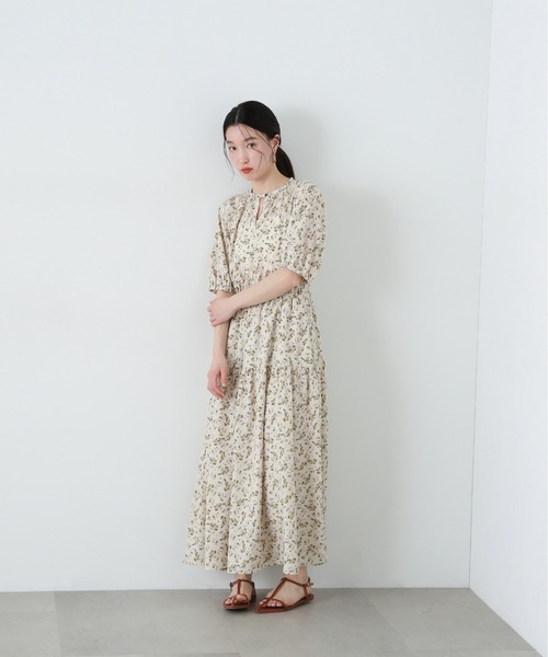 N.（N. Natural Beauty Basic）（エヌエヌナチュラルビューティーベーシック）の「小花柄ワンピース（ワンピース・レディース・ベージュ/ブラック・SMALL/MEDIUM）」の21枚目の写真