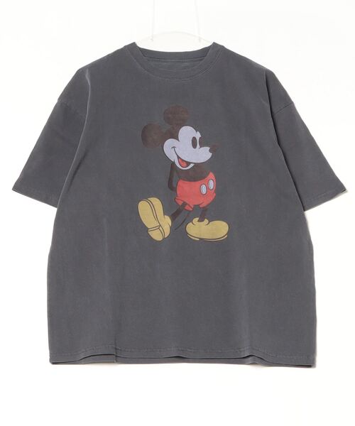 Lafayette（ラファイエット）の「MICKEY - VINTAGE TEE SUMI BLACK 【DMK-ST67】（Tシャツ/カットソー・メンズ・スミクロ・M/L/XL）」の5枚目の写真