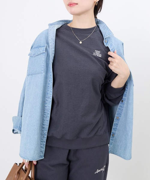 【AMERICANA】別注-ロゴリヴァースウィーブロングT-shirt AMERICANA（アメリカーナ）の「【AMERICANA】別注-ロゴ