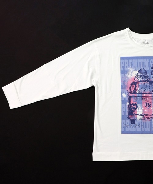 ScoLar(スカラー)の「751003:世界を旅するクマとフラミンゴ柄ロングスリーブTシャツ(Tシャツ/カットソー・レディース・オフホワイト/チャコールグレー・M)」の12枚目の写真
