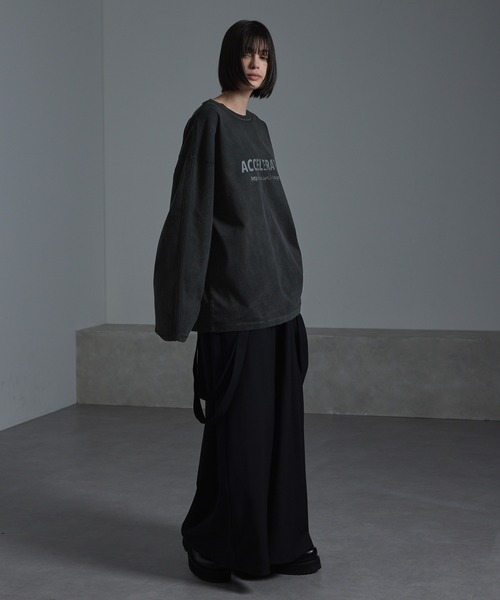 【ルーズシルエット】D&G ロゴプリント コットン Tシャツ 高身長 綿100％すっきりシルエットロゴプリントTシャツ （トール