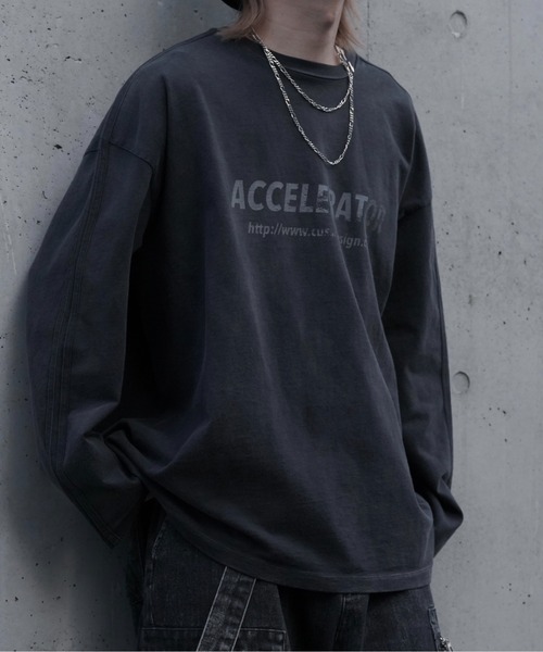 cussil(クシル)の「【cussil/クシル】ルーズシルエットガーメントダイショルダーラインプリントロンT(Tシャツ/カットソー・メンズ・ブラック・M/S/L)」の17枚目の写真