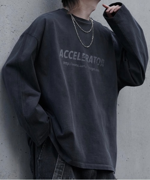 cussil(クシル)の「【cussil/クシル】ルーズシルエットガーメントダイショルダーラインプリントロンT(Tシャツ/カットソー・メンズ・ブラック・M/S/L)」の18枚目の写真