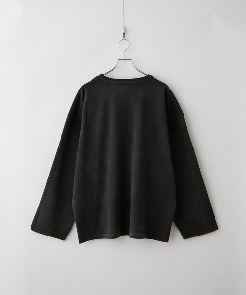 cussil(クシル)の「【cussil/クシル】ルーズシルエットガーメントダイショルダーラインプリントロンT(Tシャツ/カットソー・メンズ・ブラック・M/S/L)」の21枚目の写真