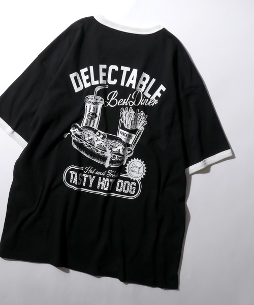 SITRY(シトリー)の「Raglan Sleeve & Ringer Print T-shirt/接触冷感 オーバーサイズ ヴィンテージライク ラグランスリーブ リンガーTシャツ 半袖Tシャツ レディース メンズ(Tシャツ/カットソー・メンズ・ホワイト系その他2/ブラック系その他/ブラック系その他2/ブラック/ホワイト/グリーン/レッド/ホワイト系その他/レッド系その他/ホワイト系その他3/ブルー系その他/ネイビー・M/L)」の7枚目の写真