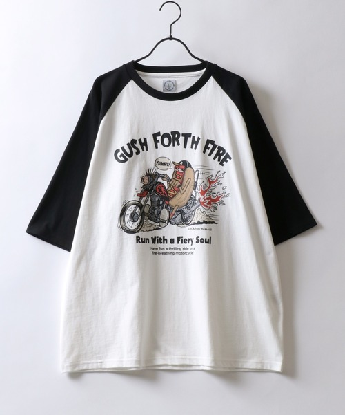 SITRY(シトリー)の「Raglan Sleeve & Ringer Print T-shirt/接触冷感 オーバーサイズ ヴィンテージライク ラグランスリーブ リンガーTシャツ 半袖Tシャツ レディース メンズ(Tシャツ/カットソー・メンズ・ホワイト系その他2/ブラック系その他/ブラック系その他2/ブラック/ホワイト/グリーン/レッド/ホワイト系その他/レッド系その他/ホワイト系その他3/ブルー系その他/ネイビー・M/L)」の17枚目の写真