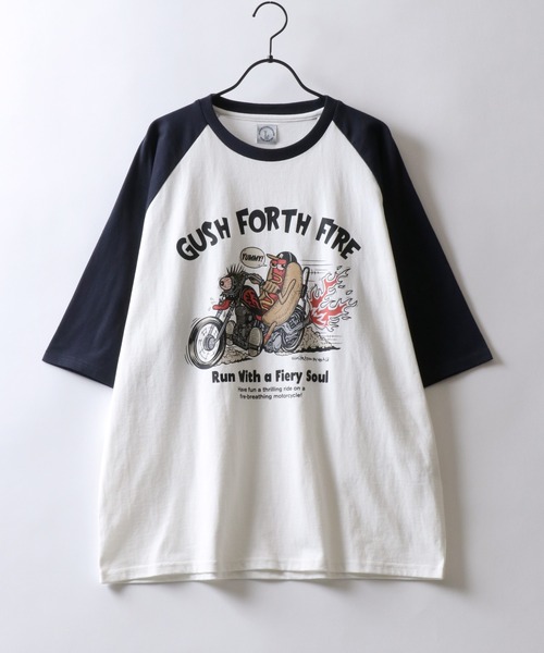SITRY(シトリー)の「Raglan Sleeve & Ringer Print T-shirt/接触冷感 オーバーサイズ ヴィンテージライク ラグランスリーブ リンガーTシャツ 半袖Tシャツ レディース メンズ(Tシャツ/カットソー・メンズ・ホワイト系その他2/ブラック系その他/ブラック系その他2/ブラック/ホワイト/グリーン/レッド/ホワイト系その他/レッド系その他/ホワイト系その他3/ブルー系その他/ネイビー・M/L)」の19枚目の写真