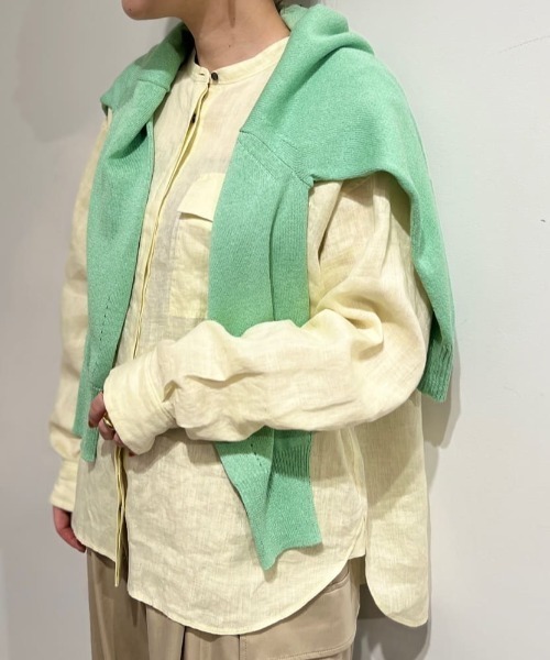 セール】◇ハードマンリネンバンドカラーシャツブラウス（シャツ