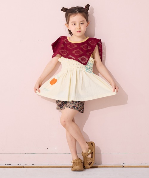 MARKEY'S（マーキーズ）の「レースカラーノースリーブカットソー（タンクトップ・キッズ・イエロー/ブラック/オフホワイト・90/100/110/120/130/140/150）」の7枚目の写真