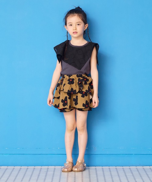 MARKEY'S（マーキーズ）の「レースカラーノースリーブカットソー（タンクトップ・キッズ・イエロー/ブラック/オフホワイト・90/100/110/120/130/140/150）」の11枚目の写真